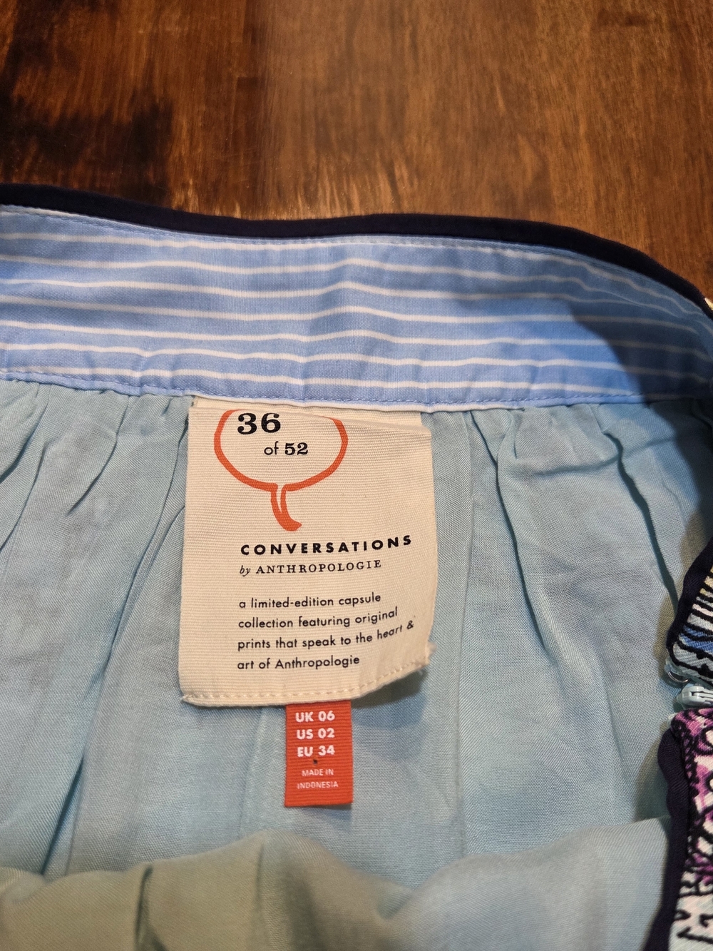 Anthropologie 36 of 52 Conversations Colloquial Venice Skirt Womens Size 2 - Picture 4 of 6